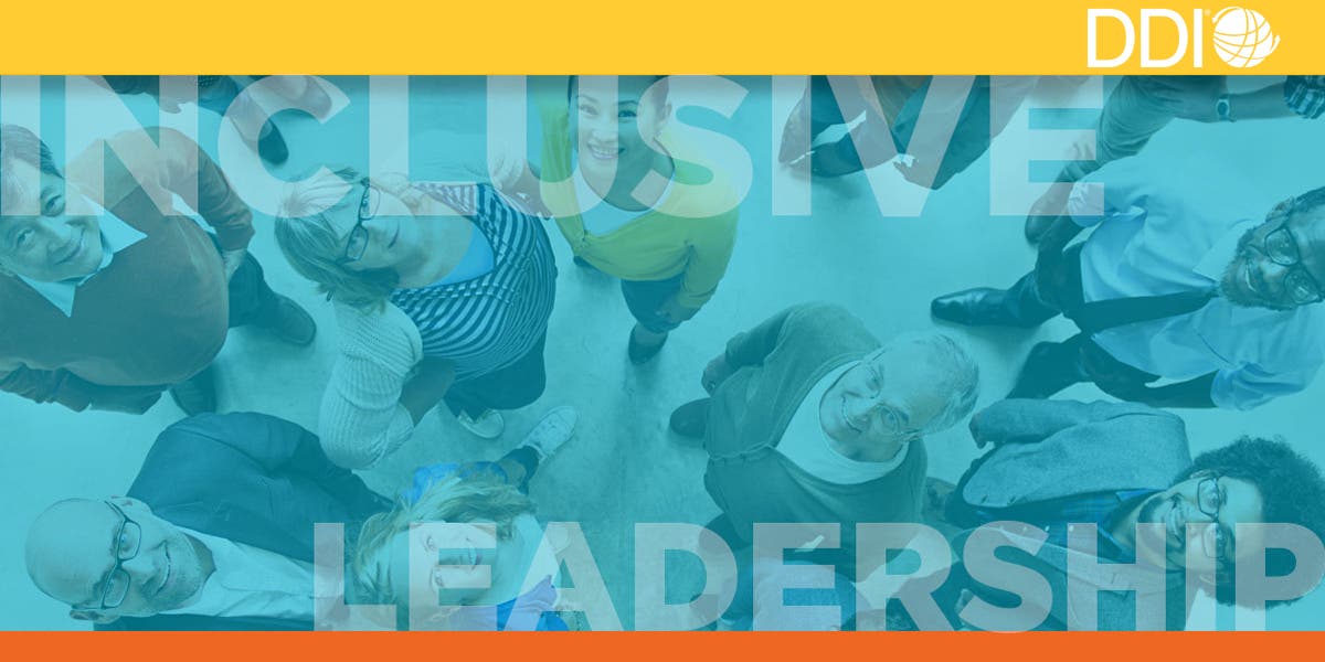 Inclusive Leadership copy with people looking up