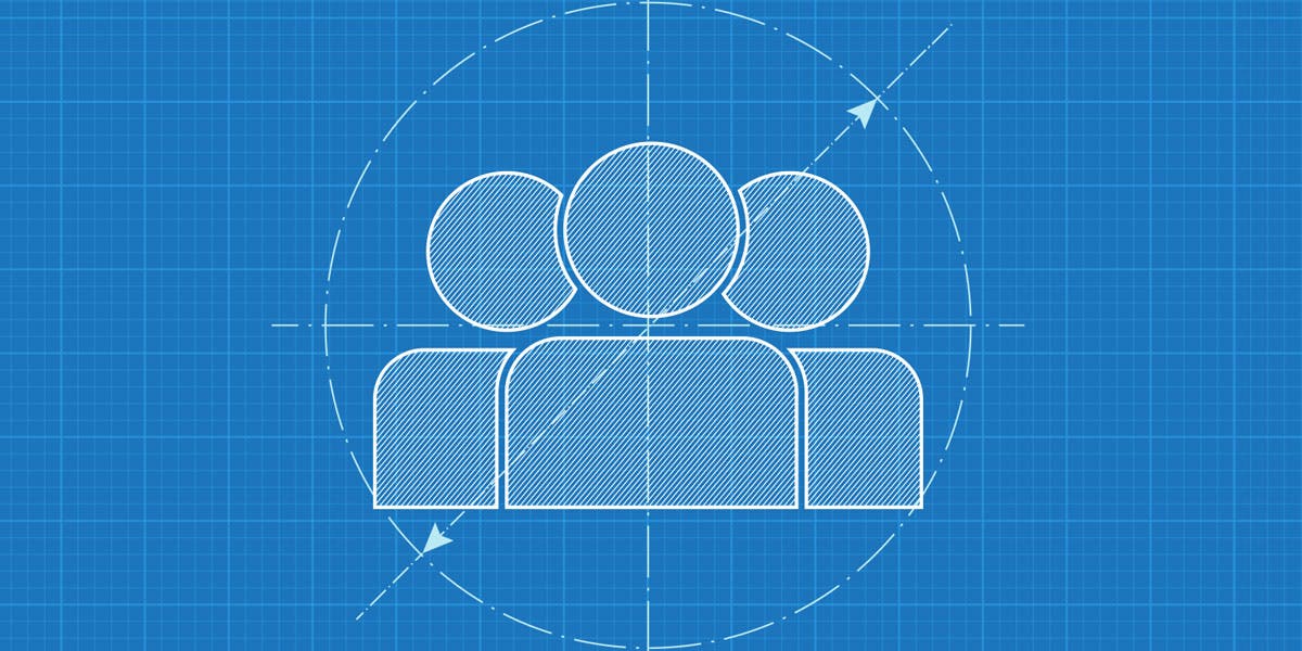 animated image of a three people icons in the middle of a scope to show we are answering, "how do you create a leadership competency model?" in this blog
