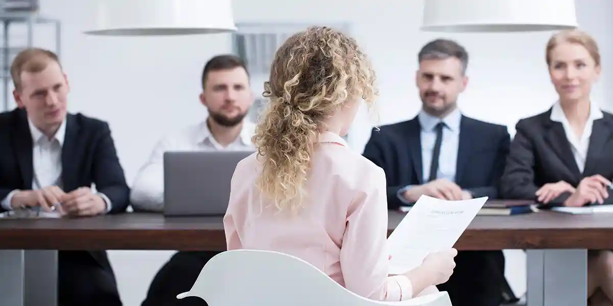 Woman being interviewed with behavioral interview techniques