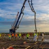 A photo of a crane