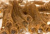 A picture of metal coils