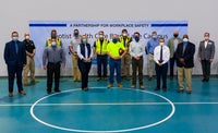 A group photo of the subcontractors including Mark Faulkner