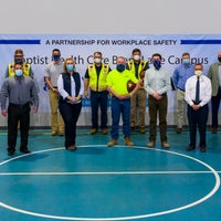 A group photo of the subcontractors including Mark Faulkner