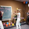 Having fun hula hoop
