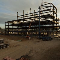 Full image of building being erected