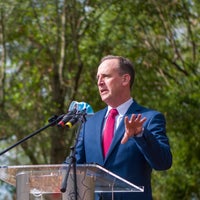 Mark Faulkner President and Chief Executive Officer Baptist Health Care speaks at new health campus groundbreaking event.