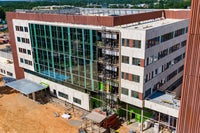 High overview of Bear Family Foundation Health Center from new Baptist Hospital.