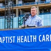Guest speaking at topping out event celebration.