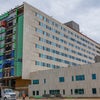New campus view of exterior of building.