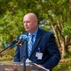 Scott Raynes Executive Vice President Baptist Health Care, President Baptist Hospital, Inc. speaks at New Health Campus groundbreaking event.