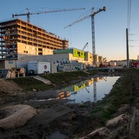 Long view of the work site