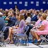 Crowd listening to information at Baptist Health Care forums