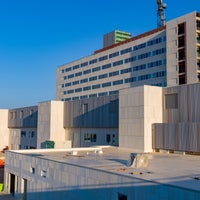 Bear Family Foundation Health Center in morning sunlight.