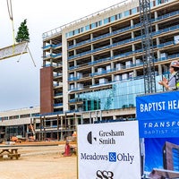 A view of the hospital with the beam