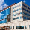 Glass being put up on the building