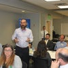 Team members discuss Transforming Baptist