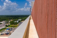 Roof view on top of new campus building.