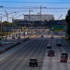 A view of the building while driving