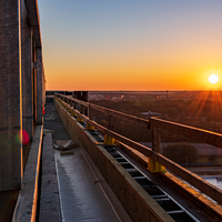 Sunset from above the building