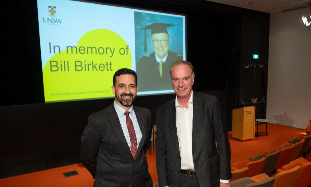 UNSW Business School Professor Paul Andon with Michael Ford, Founding Partner of Equilibrium Group at the 2025 Bill Birkett Memorial Lecture.jpg