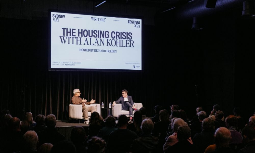 Veteran financial journalist Alan Kohler in conversation with Richard Holden, Professor of Economics at UNSW Business School, at the Sydney Writers’ Festival.jpg