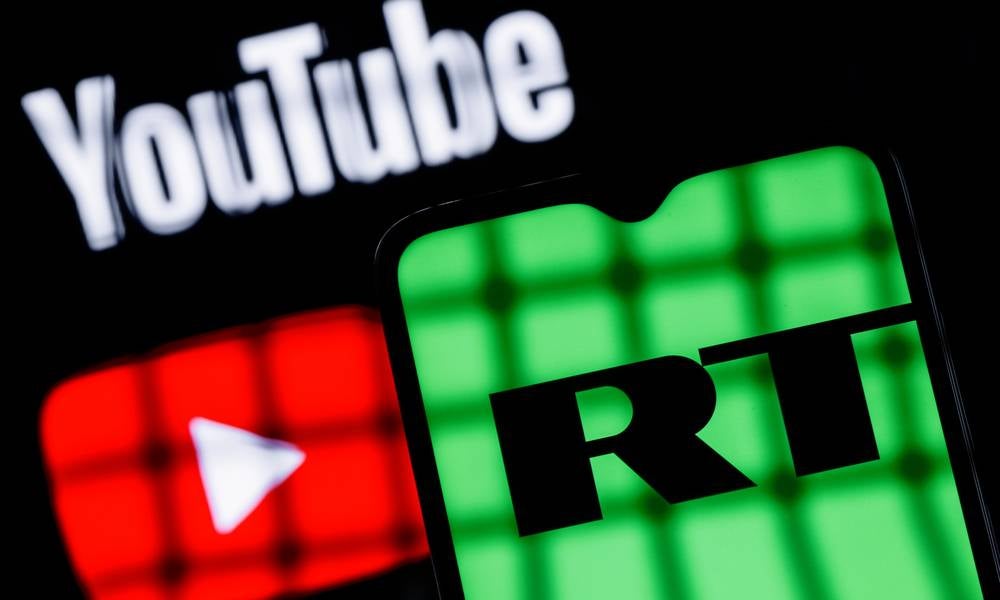 Google has removed the ability for Russian state media outlets Russia Today (RT) and Sputnik to monetise content on YouTube.jpeg