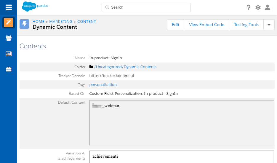 Dynamic Content feature allows you to set a default value