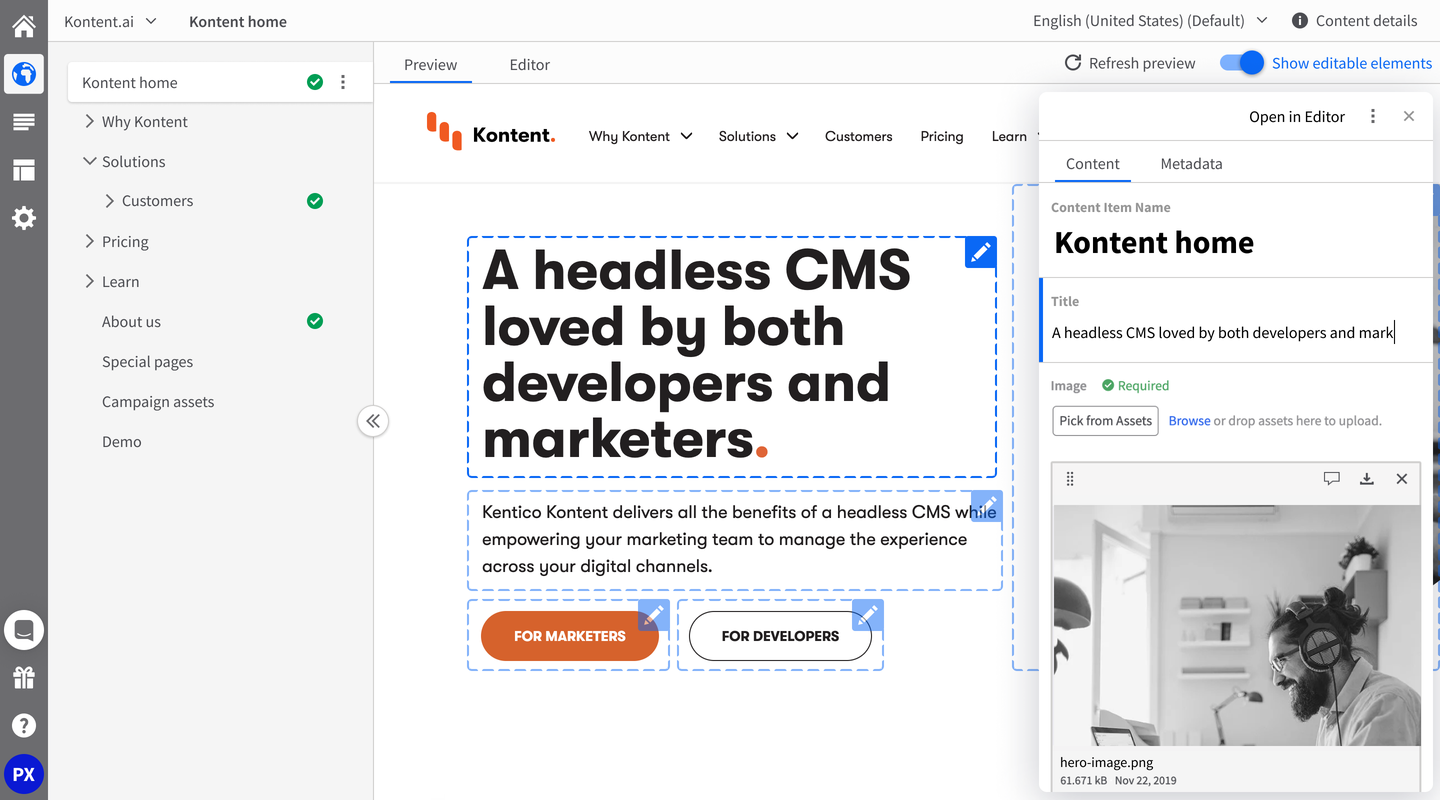 A headless CMS loved by both developers and marketers
