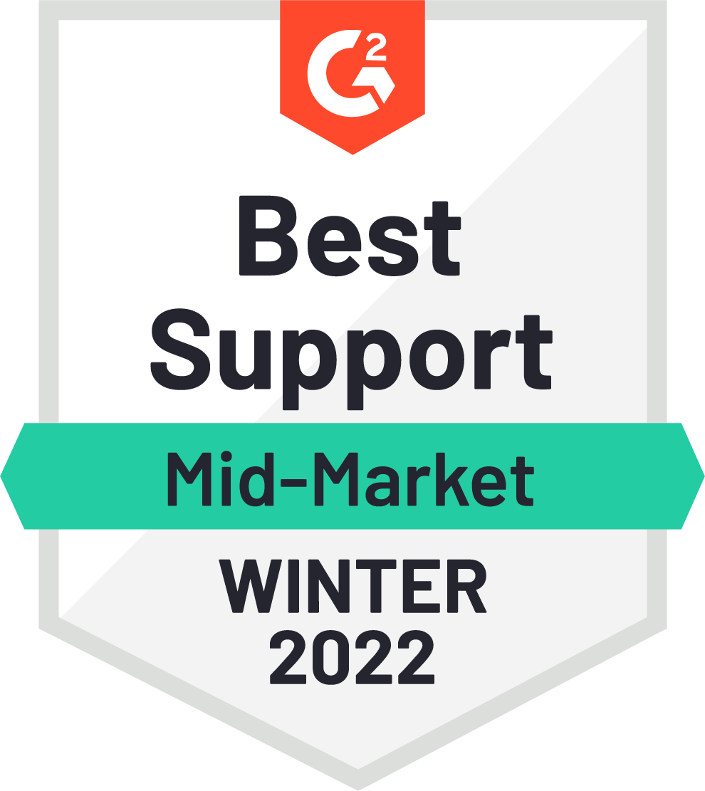Best Support, Mid-Market, G2