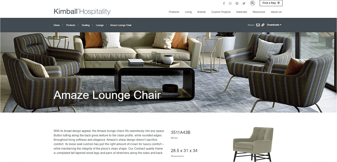 Kimball Hospitality product page