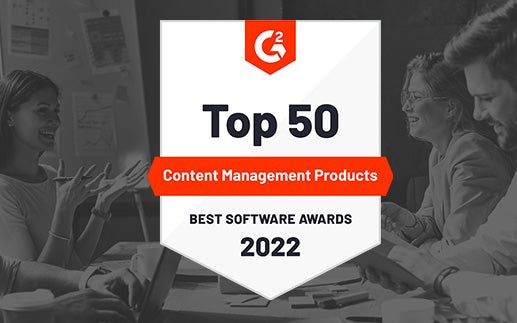 Kontent is #12 Content Management Product on G2