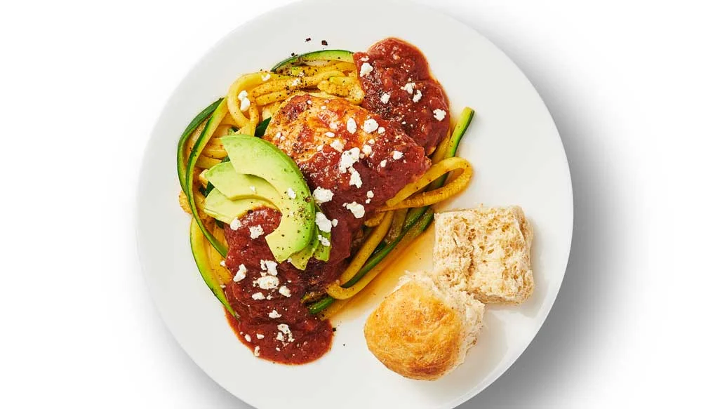 Poulet et nouilles de courgette enchilada