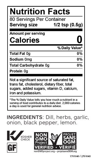 Lemon Dilly Dip Mix