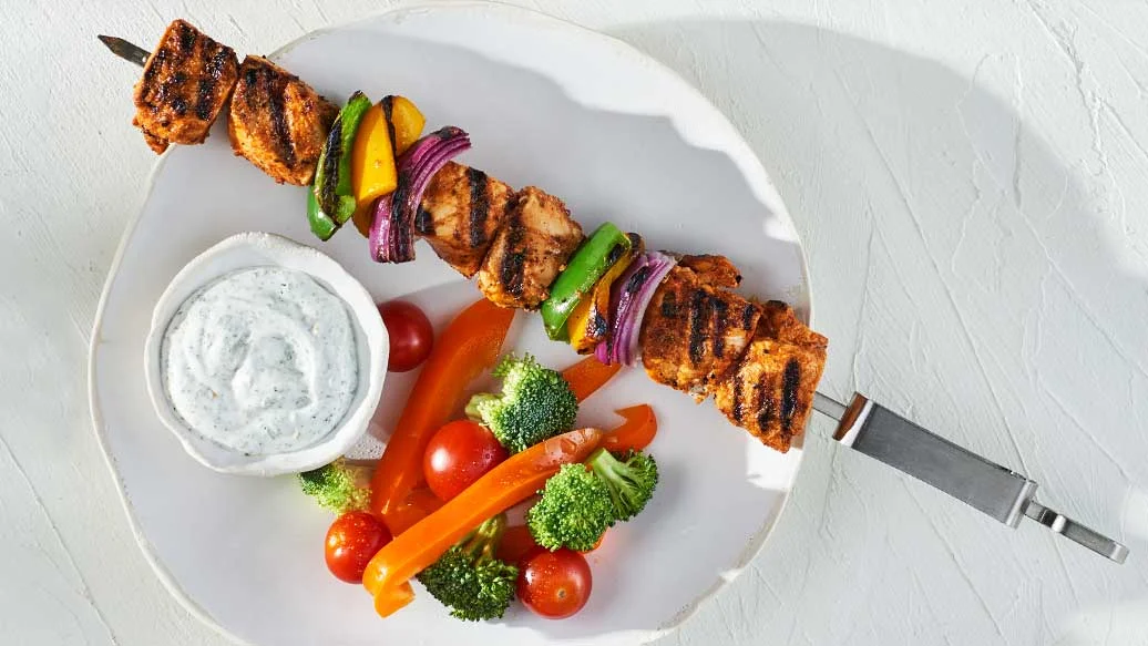 Sassy Yogurt Chicken Kebabs