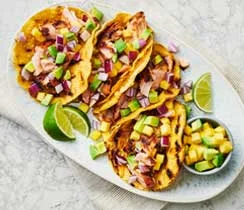Fish Tacos with Mango-Avocado Salsa