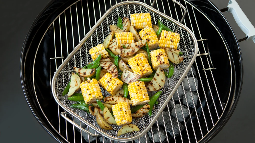 Grilled Corn and Potato Wedges