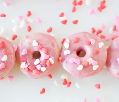 Strawberry Buttermilk Donuts for Valentine's