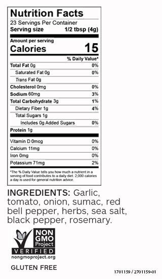 Tuscan Chicken Burger Seasoning (1701159)