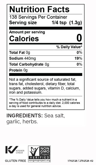 Herbed Garlic Sea Salt Blend (Refill)