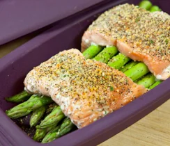 Steamer 4 Minute Salmon and Asparagus