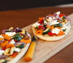 Grilled Summer Vegetable Naan Pizza