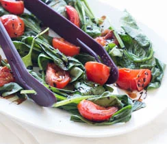 Wilted Spinach with Tomatoes