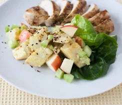 Potato Apple salad with Mango Curry dressing