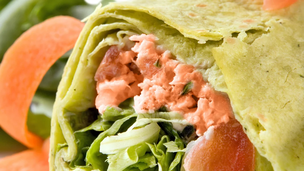 "Dillicious" Honey Mustard Salmon Wraps