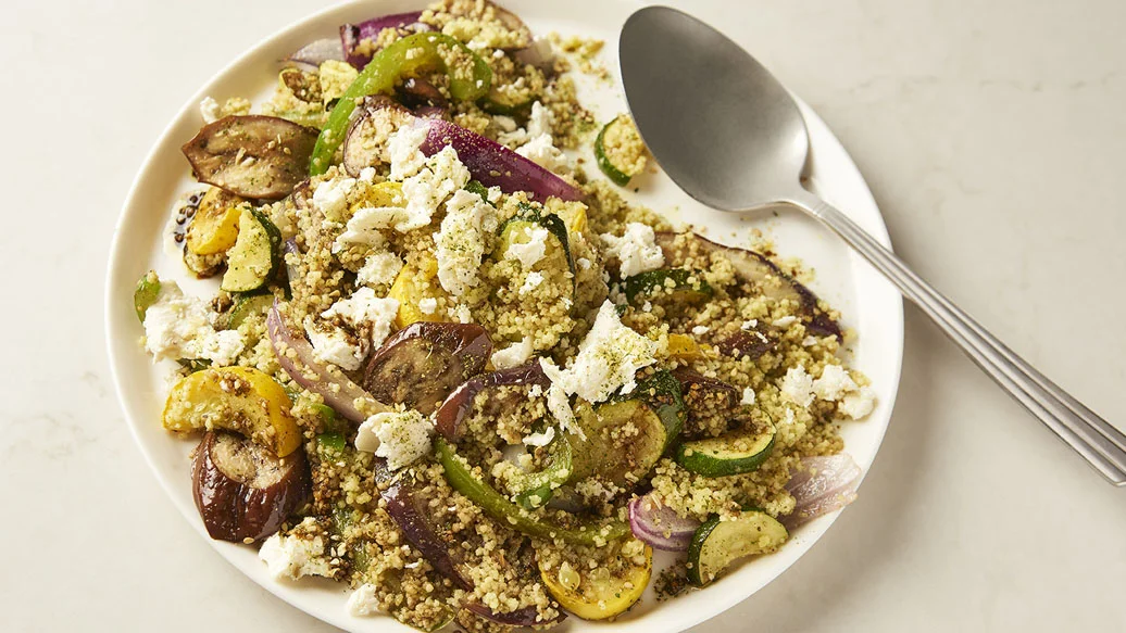 Warm Couscous Salad with Roasted Veggies