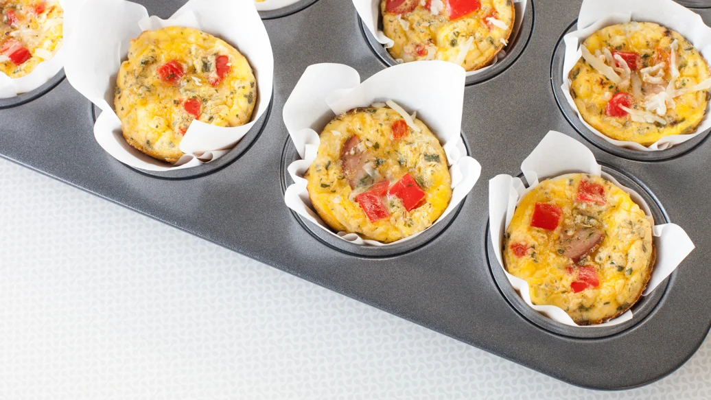 Mini Ham and Swiss Frittata