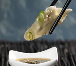 Steamed Dumplings with Asian Dipping Sauce