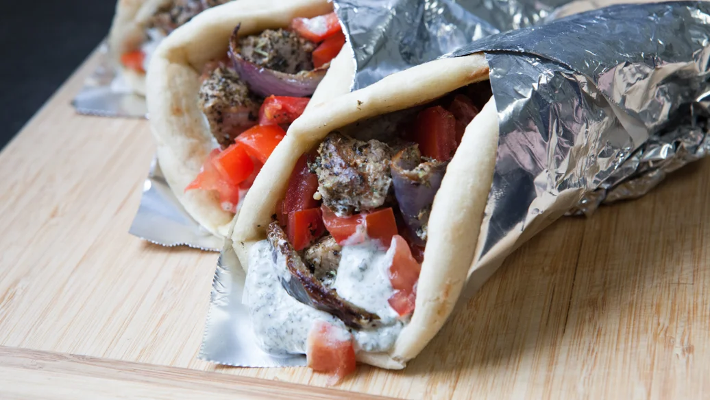 Lamb Souvlaki with Dillicious Tzatziki Sauce