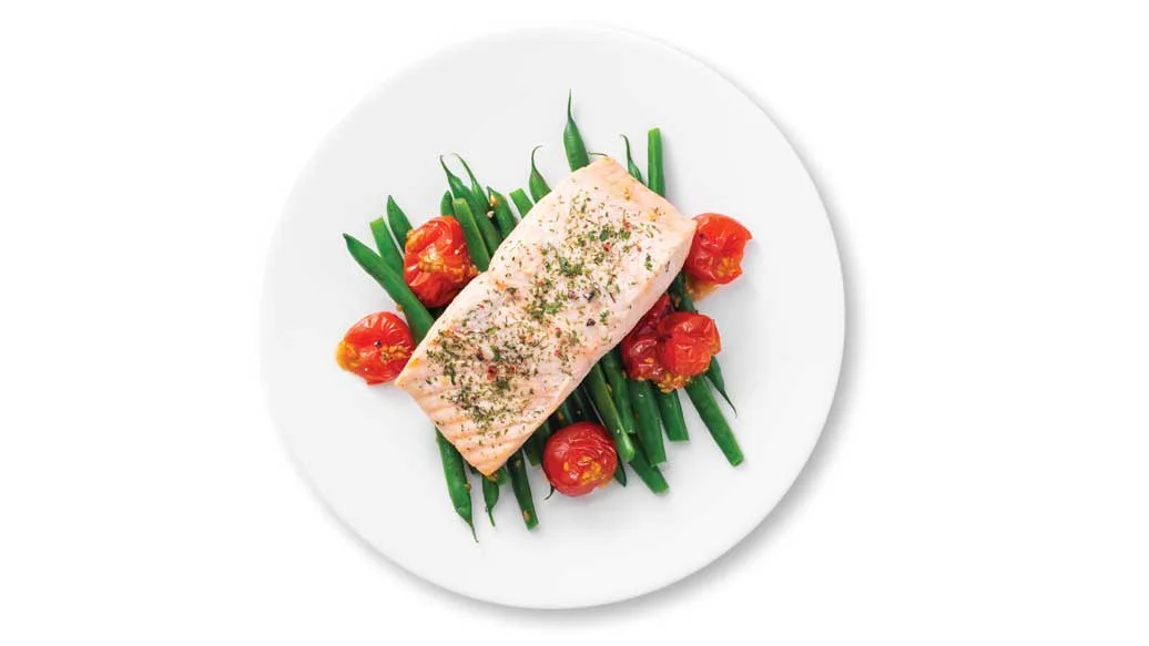 Greek Salmon & Beans