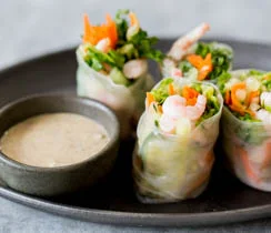 Cucumber Spiral Shrimp Salad Rolls